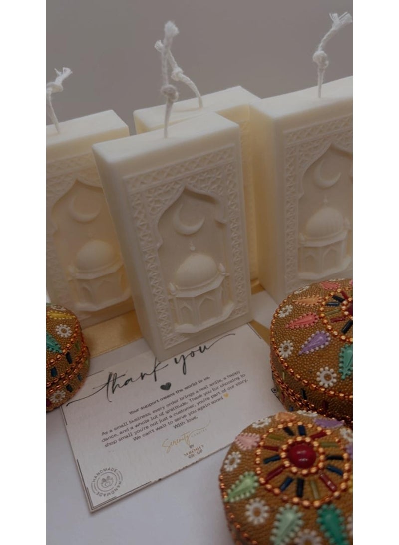 Serenity Candles شمعة رمضان سيرينيتي عود المحراب البيضاء – فتيل واحد (٧٧ جم) - Image 3